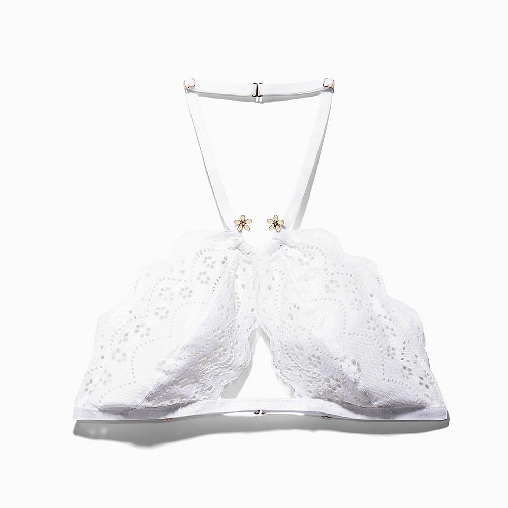 Savage x Fenty Broderie Lace Halter Bralette